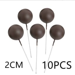 10 Pcs Colour Ball Happy Birthday Cake Topper 3CM Frosted Balls Kids Christmas Party Gift Cake Topper Wedding Dessert Decoration
