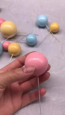 10 Pcs Colour Ball Happy Birthday Cake Topper 3CM Frosted Balls Kids Christmas Party Gift Cake Topper Wedding Dessert Decoration