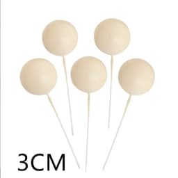 10 Pcs Colour Ball Happy Birthday Cake Topper 3CM Frosted Balls Kids Christmas Party Gift Cake Topper Wedding Dessert Decoration