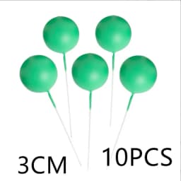 10 Pcs Colour Ball Happy Birthday Cake Topper 3CM Frosted Balls Kids Christmas Party Gift Cake Topper Wedding Dessert Decoration