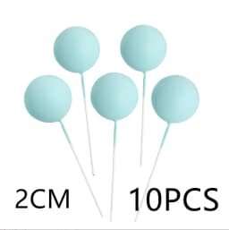 10 Pcs Colour Ball Happy Birthday Cake Topper 3CM Frosted Balls Kids Christmas Party Gift Cake Topper Wedding Dessert Decoration