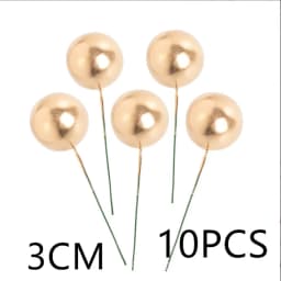 10 Pcs Colour Ball Happy Birthday Cake Topper 3CM Frosted Balls Kids Christmas Party Gift Cake Topper Wedding Dessert Decoration