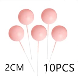 10 Pcs Colour Ball Happy Birthday Cake Topper 3CM Frosted Balls Kids Christmas Party Gift Cake Topper Wedding Dessert Decoration
