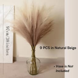 Large Artificial Pampas Grass 97cm Fake Pampas Floral 3/6 Branches Boho Farmhouse Room Wedding Decor Christmas Autumn Decoration