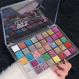 40 Colors Glitter Palette Face Glitter for Women Sparkling Eye Hair Body Paint Glitter Gel for Halloween Christmas