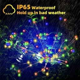 Solar Firework Fairy Lights 60 LED Outdoor Garden Decoration 8 Flashing Modes Lawn Pathway Lights Patio Party Christmas Wedding