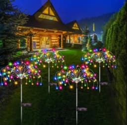 Solar Firework Fairy Lights 60 LED Outdoor Garden Decoration 8 Flashing Modes Lawn Pathway Lights Patio Party Christmas Wedding