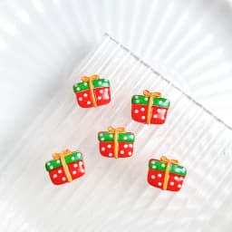 20PCS Kawaii Painted Snowman Gloves Resin Nail Charms 3D Cartoon Reindeer Gift Box Nail Art Decorations DIY Christmas Nail Parts