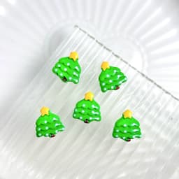 20PCS Kawaii Painted Snowman Gloves Resin Nail Charms 3D Cartoon Reindeer Gift Box Nail Art Decorations DIY Christmas Nail Parts