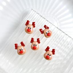 20PCS Kawaii Painted Snowman Gloves Resin Nail Charms 3D Cartoon Reindeer Gift Box Nail Art Decorations DIY Christmas Nail Parts