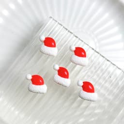 20PCS Kawaii Painted Snowman Gloves Resin Nail Charms 3D Cartoon Reindeer Gift Box Nail Art Decorations DIY Christmas Nail Parts