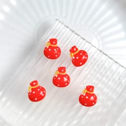 20PCS Kawaii Painted Snowman Gloves Resin Nail Charms 3D Cartoon Reindeer Gift Box Nail Art Decorations DIY Christmas Nail Parts