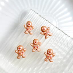 20PCS Kawaii Painted Snowman Gloves Resin Nail Charms 3D Cartoon Reindeer Gift Box Nail Art Decorations DIY Christmas Nail Parts