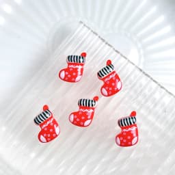 20PCS Kawaii Painted Snowman Gloves Resin Nail Charms 3D Cartoon Reindeer Gift Box Nail Art Decorations DIY Christmas Nail Parts