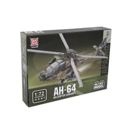 1:72 AH-64 Apache Attack Helicopter Model Creative Military Series Building Blocks Decor Assembled Toys For Boys Christmas Gifts
