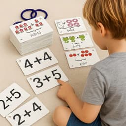 132 Cards with Addition and Subtraction Within 0-10, a Complete Set of Cards for Early Childhood Math Development, Including Addition, Subtraction, Multiplication, and Division Mental Arithmetic Cards, to Train Children's Mathematical Thinking, Concentration, and Help Them Learn, Suitable for School Supplies, Holiday Gifts, Classroom Activities, Arithmetic Practice, Educational Flashcards, Interactive Learning, Learning and Educational Writing Aids, Christmas Gifts