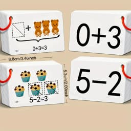 132 Cards with Addition and Subtraction Within 0-10, a Complete Set of Cards for Early Childhood Math Development, Including Addition, Subtraction, Multiplication, and Division Mental Arithmetic Cards, to Train Children's Mathematical Thinking, Concentration, and Help Them Learn, Suitable for School Supplies, Holiday Gifts, Classroom Activities, Arithmetic Practice, Educational Flashcards, Interactive Learning, Learning and Educational Writing Aids, Christmas Gifts