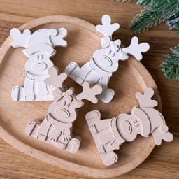 3D Reindeer Silicone Mold DIY Handmade Creative Christmas Ornament Plaster Mold Cute Couple Deer Craft Gift Xmas Decor Supplies