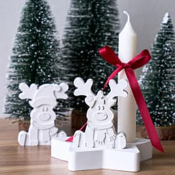 3D Reindeer Silicone Mold DIY Handmade Creative Christmas Ornament Plaster Mold Cute Couple Deer Craft Gift Xmas Decor Supplies