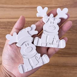 3D Reindeer Silicone Mold DIY Handmade Creative Christmas Ornament Plaster Mold Cute Couple Deer Craft Gift Xmas Decor Supplies