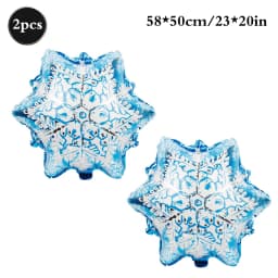 Snowflake Foil Mylar Balloon for Frozen Snow Princess Theme Birthday Party Decoration Christmas Winter Wonderland Party Supplies