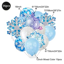 Snowflake Foil Mylar Balloon for Frozen Snow Princess Theme Birthday Party Decoration Christmas Winter Wonderland Party Supplies