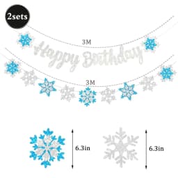 Snowflake Foil Mylar Balloon for Frozen Snow Princess Theme Birthday Party Decoration Christmas Winter Wonderland Party Supplies