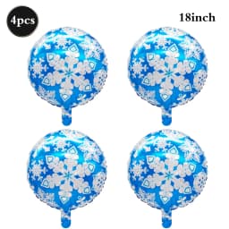 Snowflake Foil Mylar Balloon for Frozen Snow Princess Theme Birthday Party Decoration Christmas Winter Wonderland Party Supplies