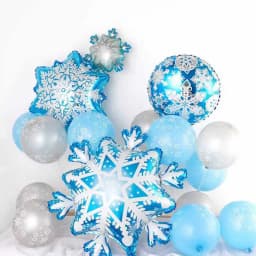 Snowflake Foil Mylar Balloon for Frozen Snow Princess Theme Birthday Party Decoration Christmas Winter Wonderland Party Supplies