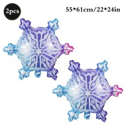 Snowflake Foil Mylar Balloon for Frozen Snow Princess Theme Birthday Party Decoration Christmas Winter Wonderland Party Supplies