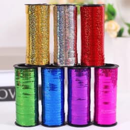 100Yards/Roll Glitter Curling Ribbons Balloon Ribbons Gift Wrap Ribbons for Crafts Christmas Birthday Wedding Party Decoration