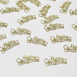 100pcs/Set Golden Glitter Merry Christmas Table Confetti Scatter for Xmas Christmas Holiday Party Favor Decorations Supplies