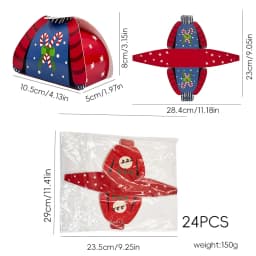 24pcs Christmas Candy Boxes Assorted 3D Christmas Ugly Sweater Cookie Paper Boxes Cloth Shape Treat Box for Xmas Party Decor 