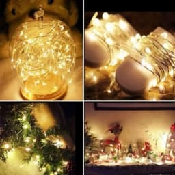 30/50 Pcs 1-5M LED String Lights Waterproof Led Copper Wire Fairy Lights Battery Operated DIY Christmas Party Decoration Lights