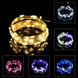 30/50 Pcs 1-5M LED String Lights Waterproof Led Copper Wire Fairy Lights Battery Operated DIY Christmas Party Decoration Lights