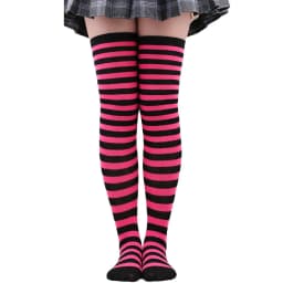 Striped Long Socks Women Over Knee High Stockings Christmas Halloween Cosplay Anime Performance Party Pinstripe Socks Gifts New