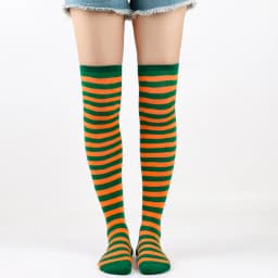 Striped Long Socks Women Over Knee High Stockings Christmas Halloween Cosplay Anime Performance Party Pinstripe Socks Gifts New