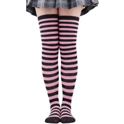 Striped Long Socks Women Over Knee High Stockings Christmas Halloween Cosplay Anime Performance Party Pinstripe Socks Gifts New