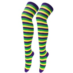 Striped Long Socks Women Over Knee High Stockings Christmas Halloween Cosplay Anime Performance Party Pinstripe Socks Gifts New
