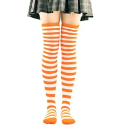 Striped Long Socks Women Over Knee High Stockings Christmas Halloween Cosplay Anime Performance Party Pinstripe Socks Gifts New