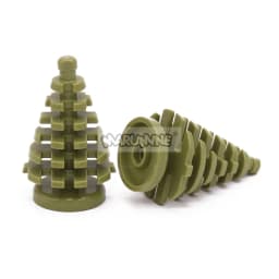 Marumine 10PCS Small Christmas Tree MOC Building Blocks Spruce 2435 Compatible Construction City View Bricks Parts  Stalk Grass