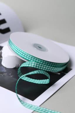 50 Yards 10mm Gingham Ribbons for Wedding Christmas Party Decorations Gifts Wrapping DIY Crafts Bow Hair Plaid Ribbon Packaging