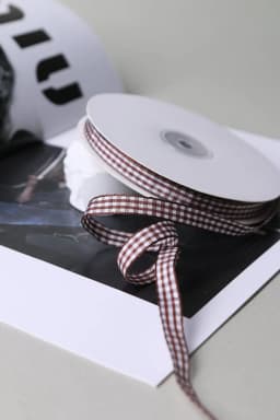 50 Yards 10mm Gingham Ribbons for Wedding Christmas Party Decorations Gifts Wrapping DIY Crafts Bow Hair Plaid Ribbon Packaging