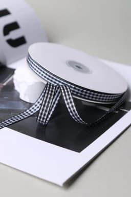 50 Yards 10mm Gingham Ribbons for Wedding Christmas Party Decorations Gifts Wrapping DIY Crafts Bow Hair Plaid Ribbon Packaging
