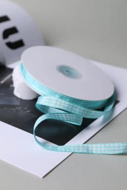 50 Yards 10mm Gingham Ribbons for Wedding Christmas Party Decorations Gifts Wrapping DIY Crafts Bow Hair Plaid Ribbon Packaging