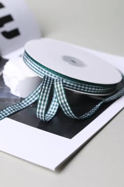 50 Yards 10mm Gingham Ribbons for Wedding Christmas Party Decorations Gifts Wrapping DIY Crafts Bow Hair Plaid Ribbon Packaging