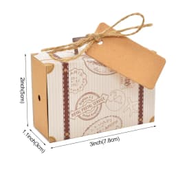 10/20pcs Travel Suitcase Candy Box Kraft Paper Gift Boxes Wedding Birthday Party Decoration Supplies Christmas Gift Packaging
