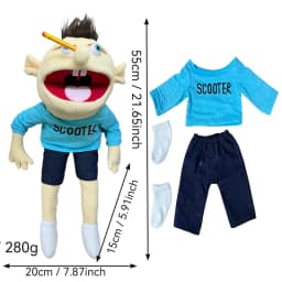 New Jeffy Hand Puppet Plush Children Soft Doll Talk Show Party Props Christmas Doll Plush Toys Puppet Kids Gift