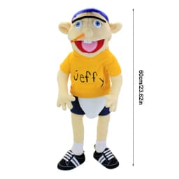 New Jeffy Hand Puppet Plush Children Soft Doll Talk Show Party Props Christmas Doll Plush Toys Puppet Kids Gift