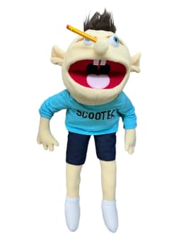 New Jeffy Hand Puppet Plush Children Soft Doll Talk Show Party Props Christmas Doll Plush Toys Puppet Kids Gift